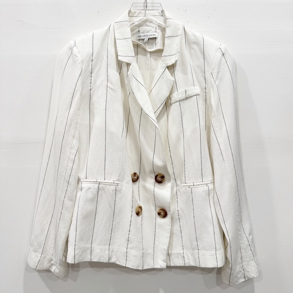 Heartloom Jax Blazer Linen Cotton Blend Double Breasted Small - Picture 1 of 6